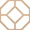 Ekena Millwork 33W x 33H x 38T Small Cameron Decorative Fretwork Wood Ceiling Panels, Hickory CELW33X33X0375CAMHI - alternate 6